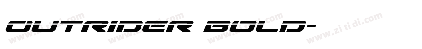 Outrider Bold字体转换
